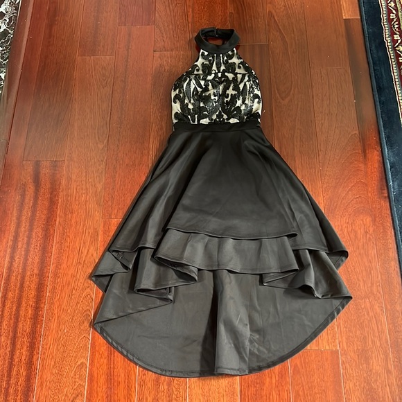 Black Haulter Neck Gown main image 1